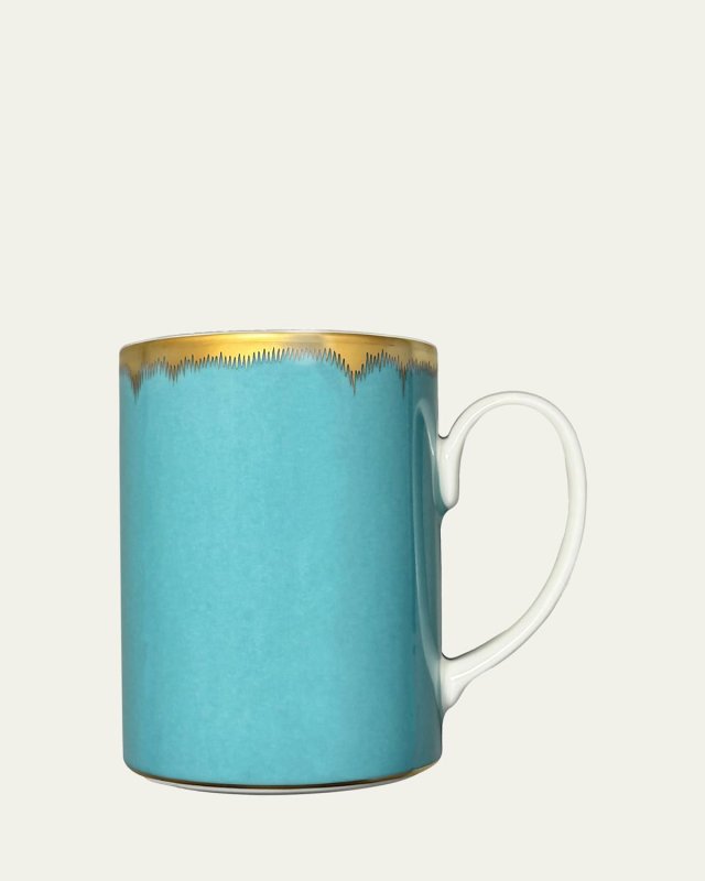 Chelsea Feather Turquoise Mug, 8 oz.